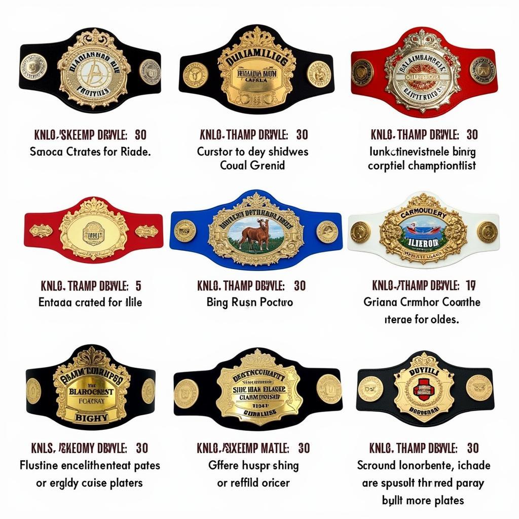 Cornhole Championship Belt Styles