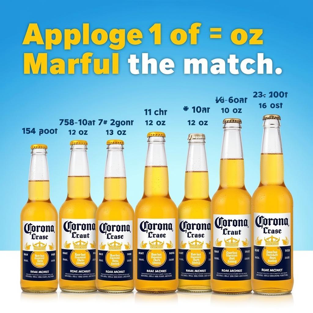 Corona Bottles in Different Sizes