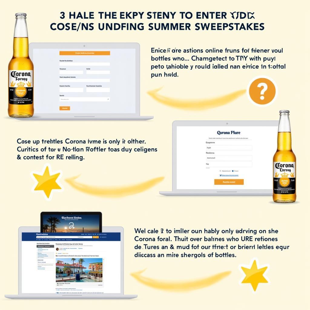 Various Entry Methods for the Corona Summer Sweepstakes