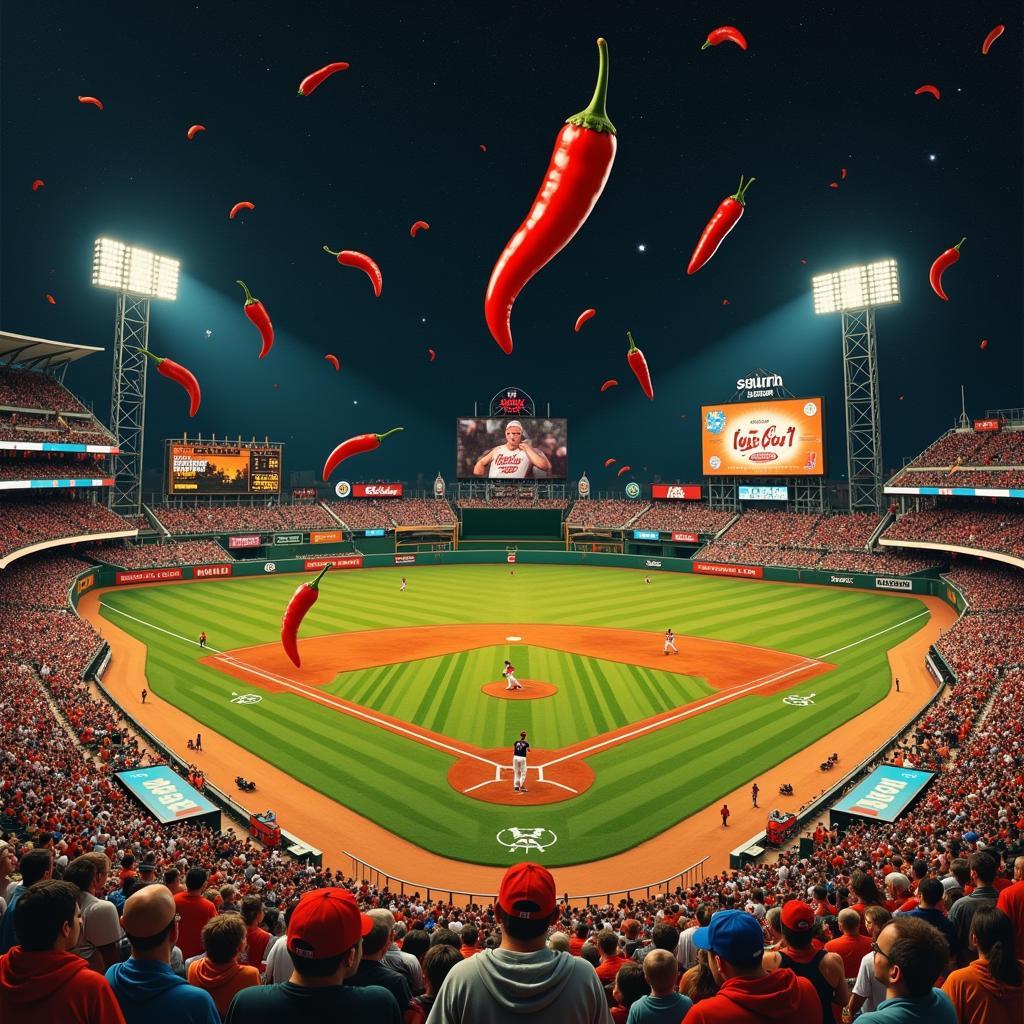 Cosmic Baseball Chili Peppers Concept Art