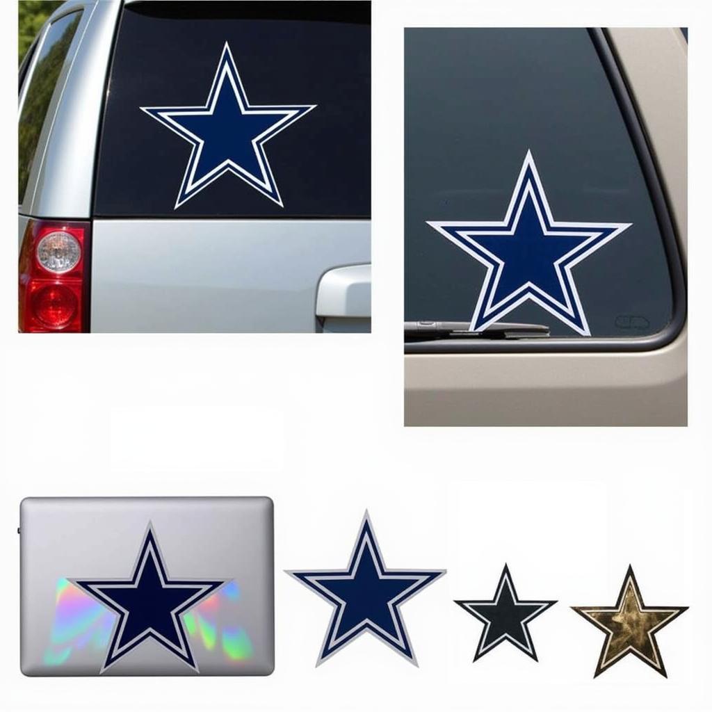 Variety of Cowboys Star Car Stickers