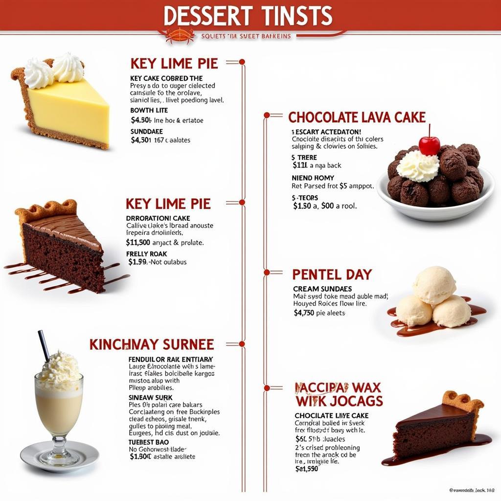 Crabby Jacks Dessert Menu