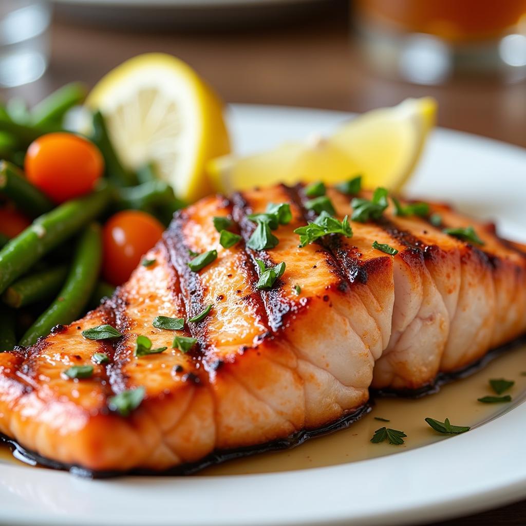 Grilled Salmon at Crabby Jacks