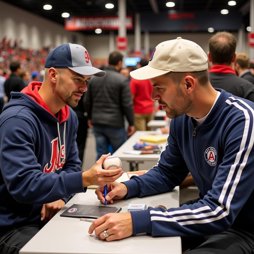 Craig Nettles Signing Autographs at a Sports Memorabilia Show