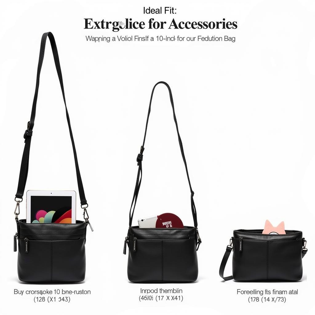 Crossbody Bag for 10-inch Tablet Size Comparison