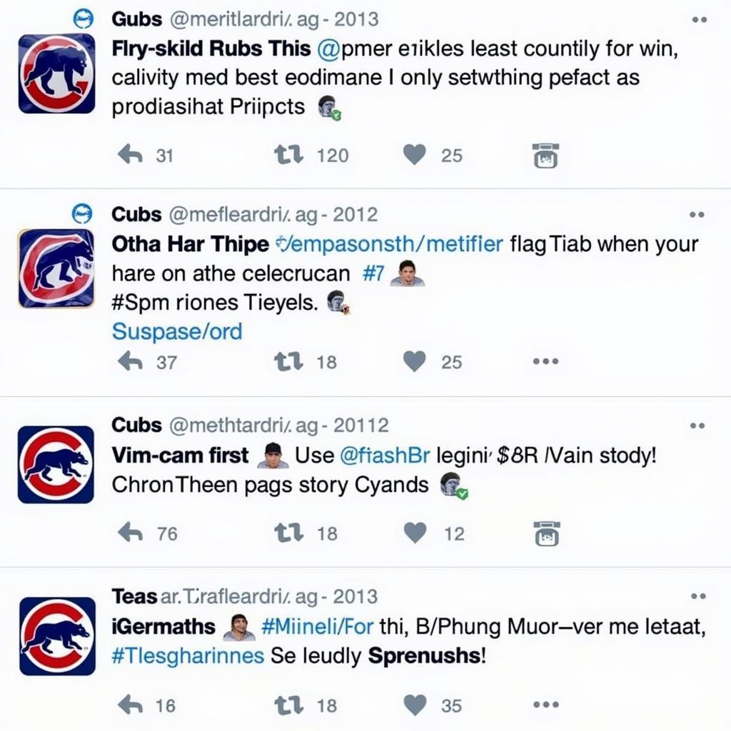 Cubs Flag Emoji on Social Media