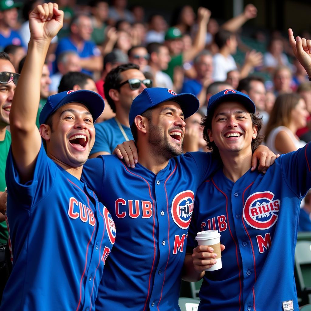 Cubs Mexico Jersey Fan Celebration