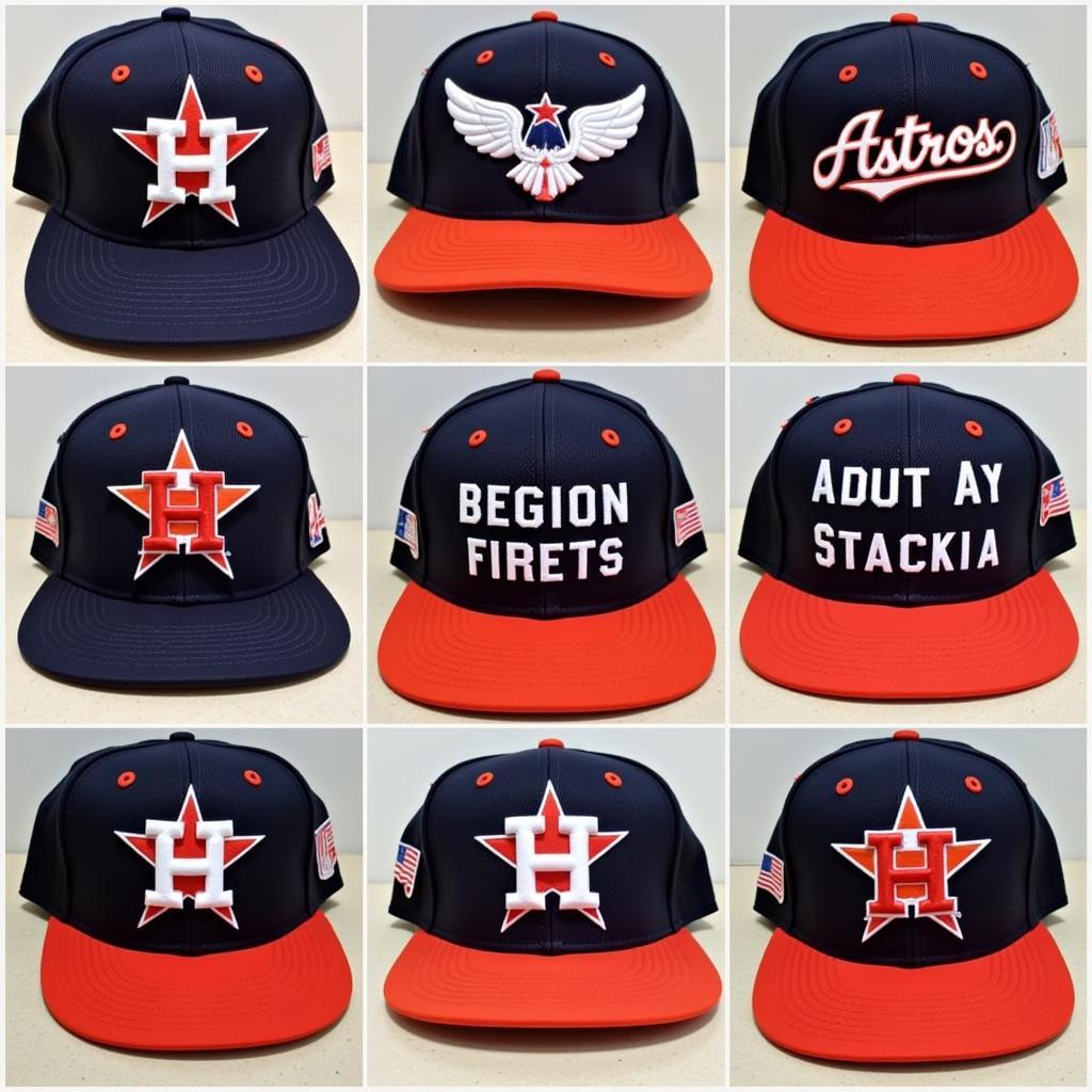 Examples of Finished Custom Astros Hats