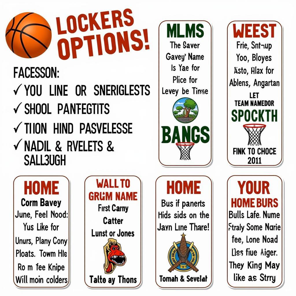 Customizable Basketball Locker Tag Options