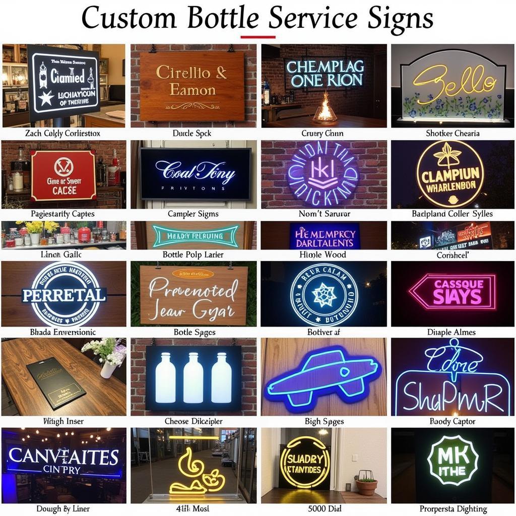 Custom Bottle Service Sign Rental Options