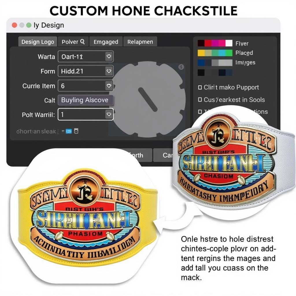 Custom Cornhole Championship Belt Design