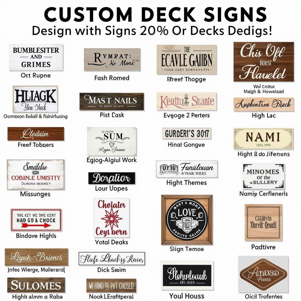 Custom Deck Sign Designs and Ideas