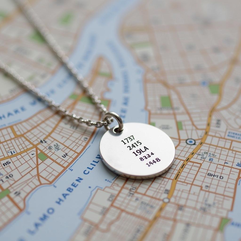 Custom Designed Jewelry with Map Coordinates