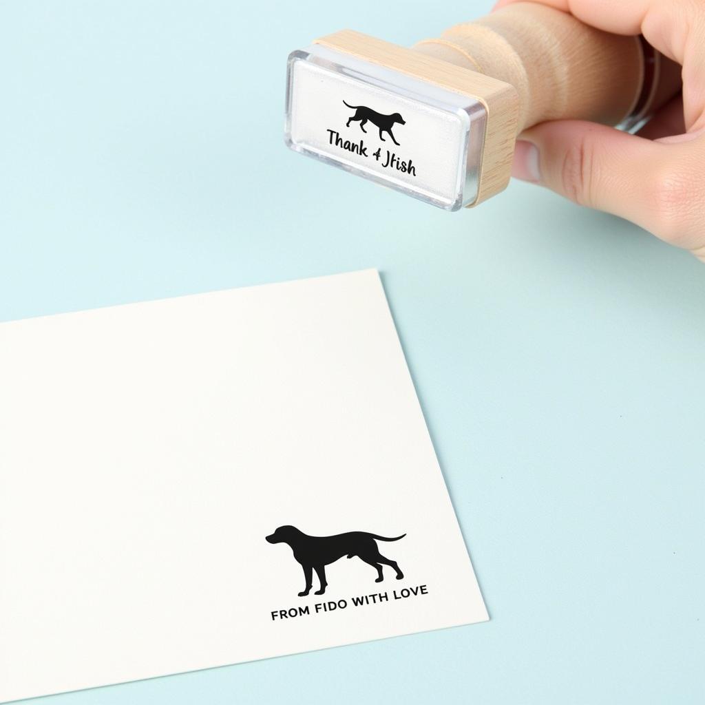 Custom Dog Stamp for Stationery