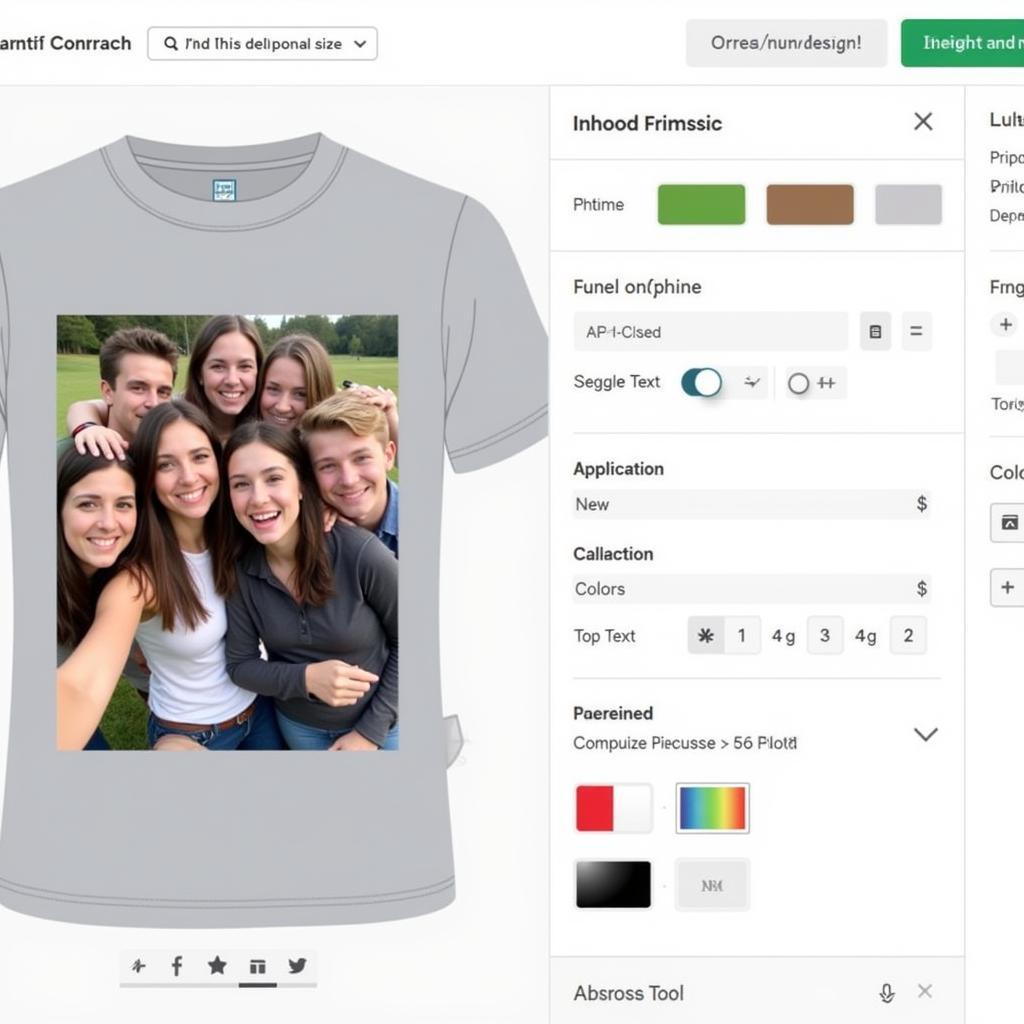 Using an online design tool to create a custom golf shirt with faces