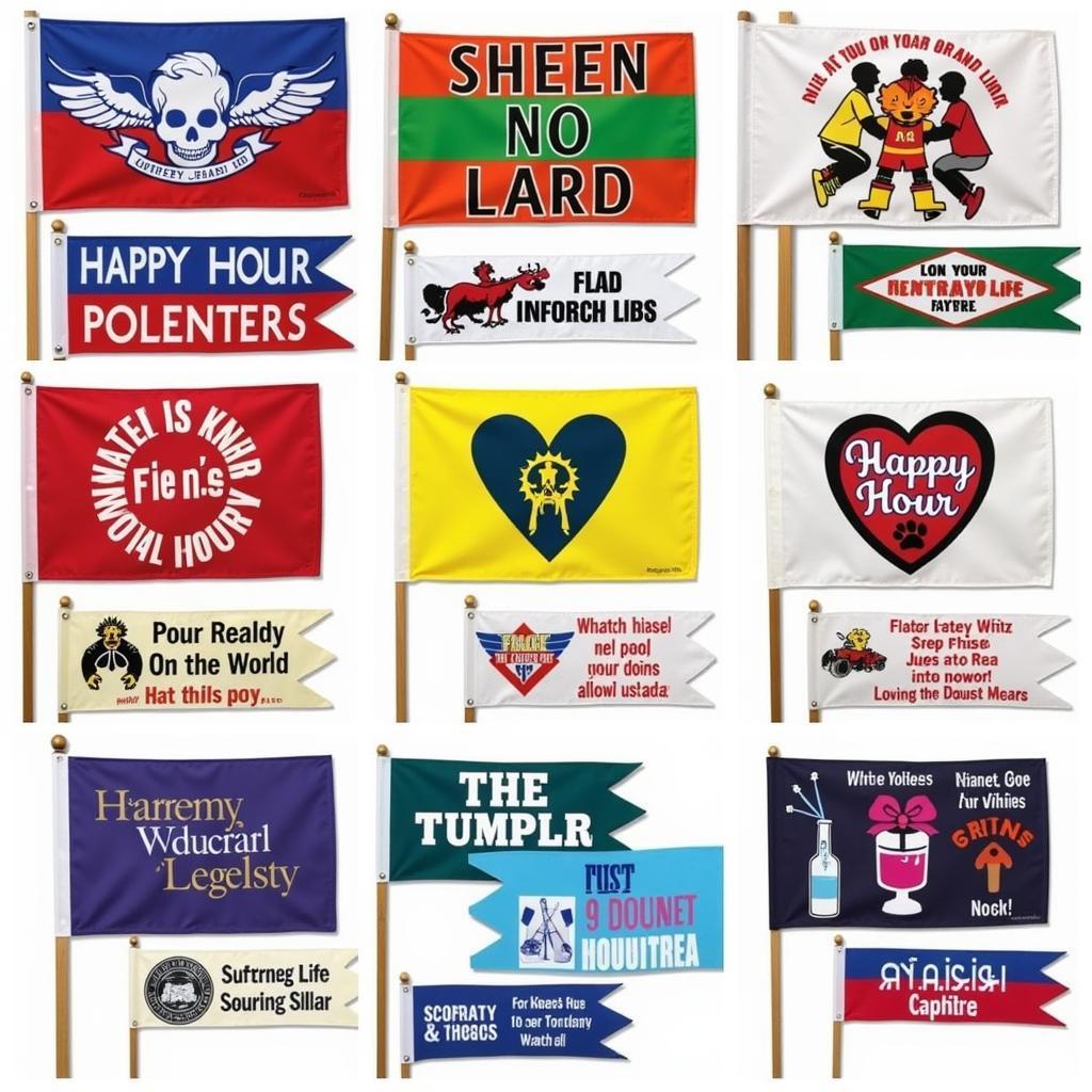 Examples of Customized Happy Hour Flags