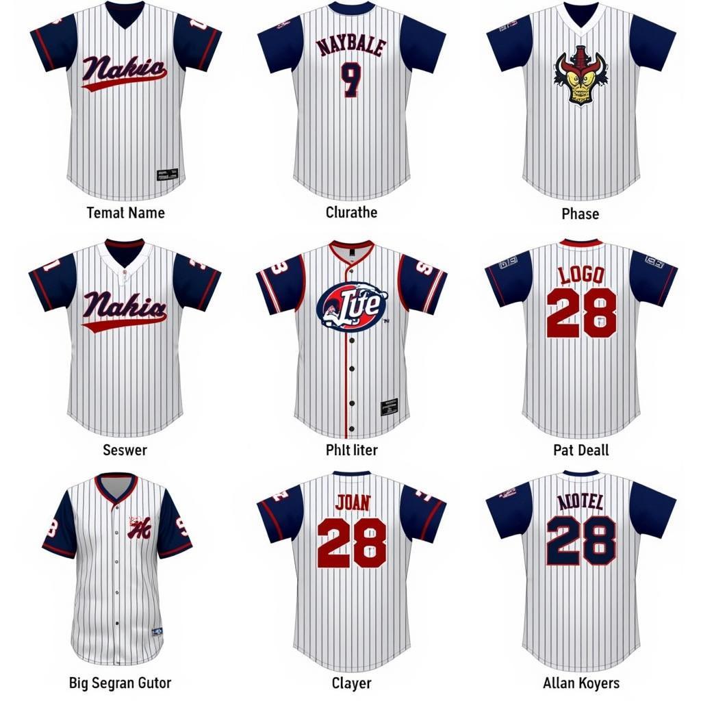 Custom Pinstripe Softball Jersey Designs