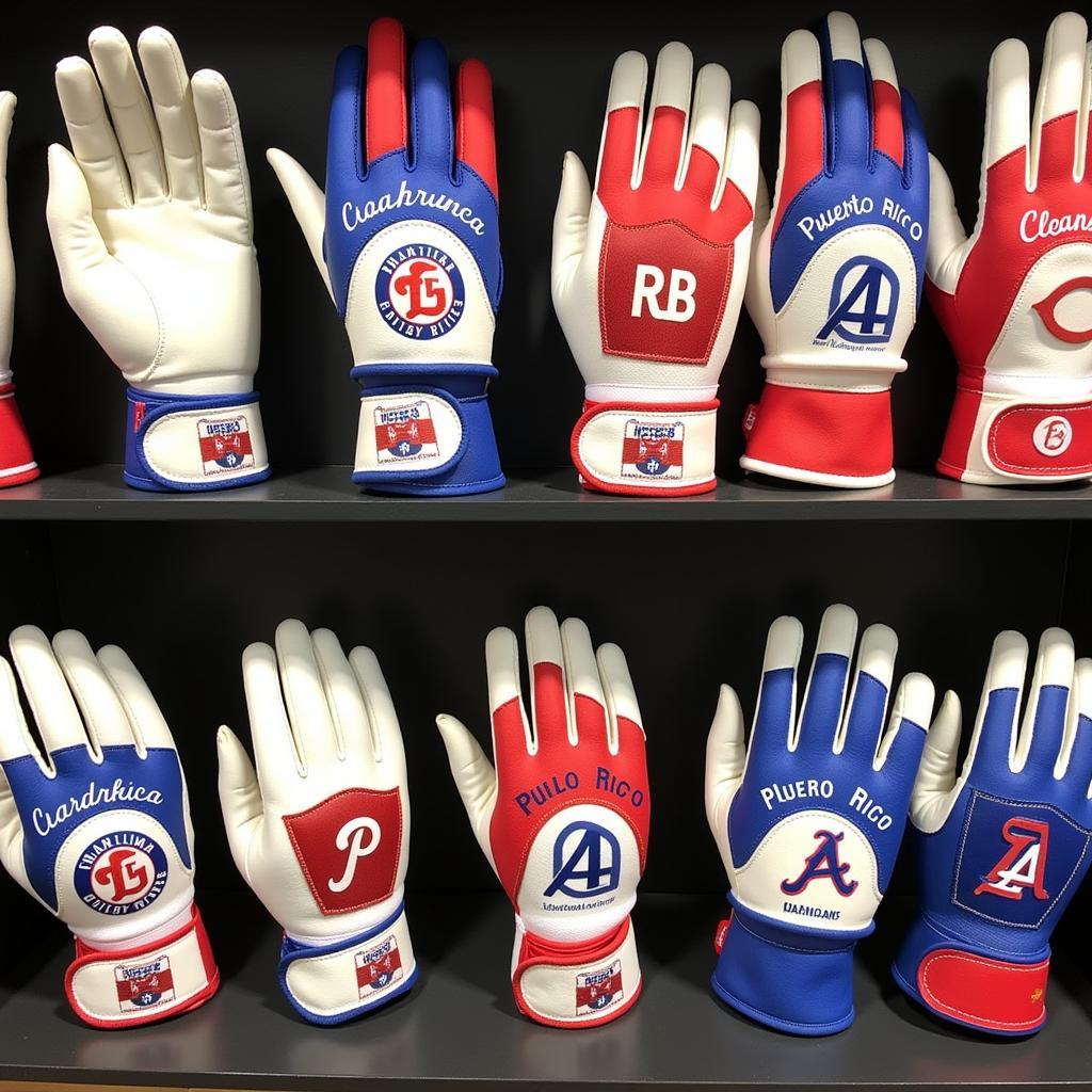 Custom Puerto Rico Batting Gloves