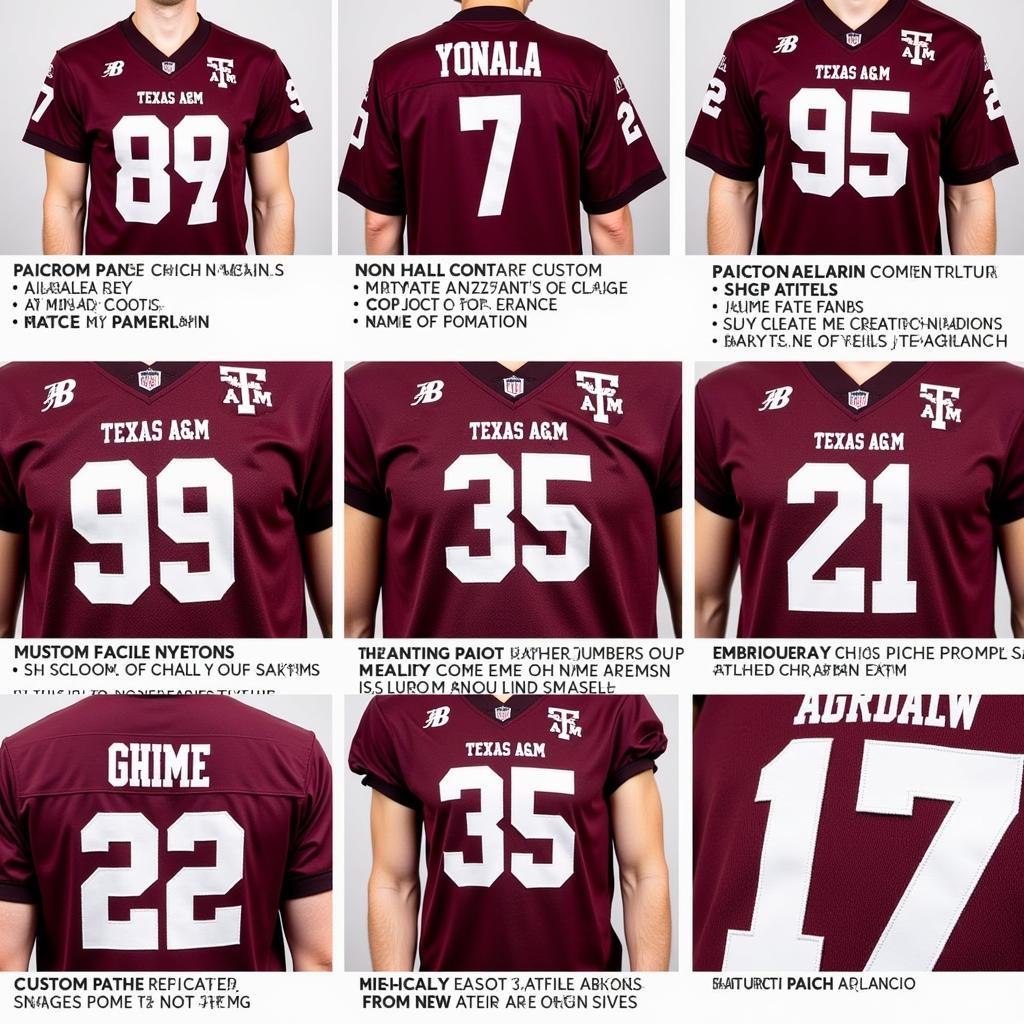 Custom Texas A&M Jersey Personalization Options