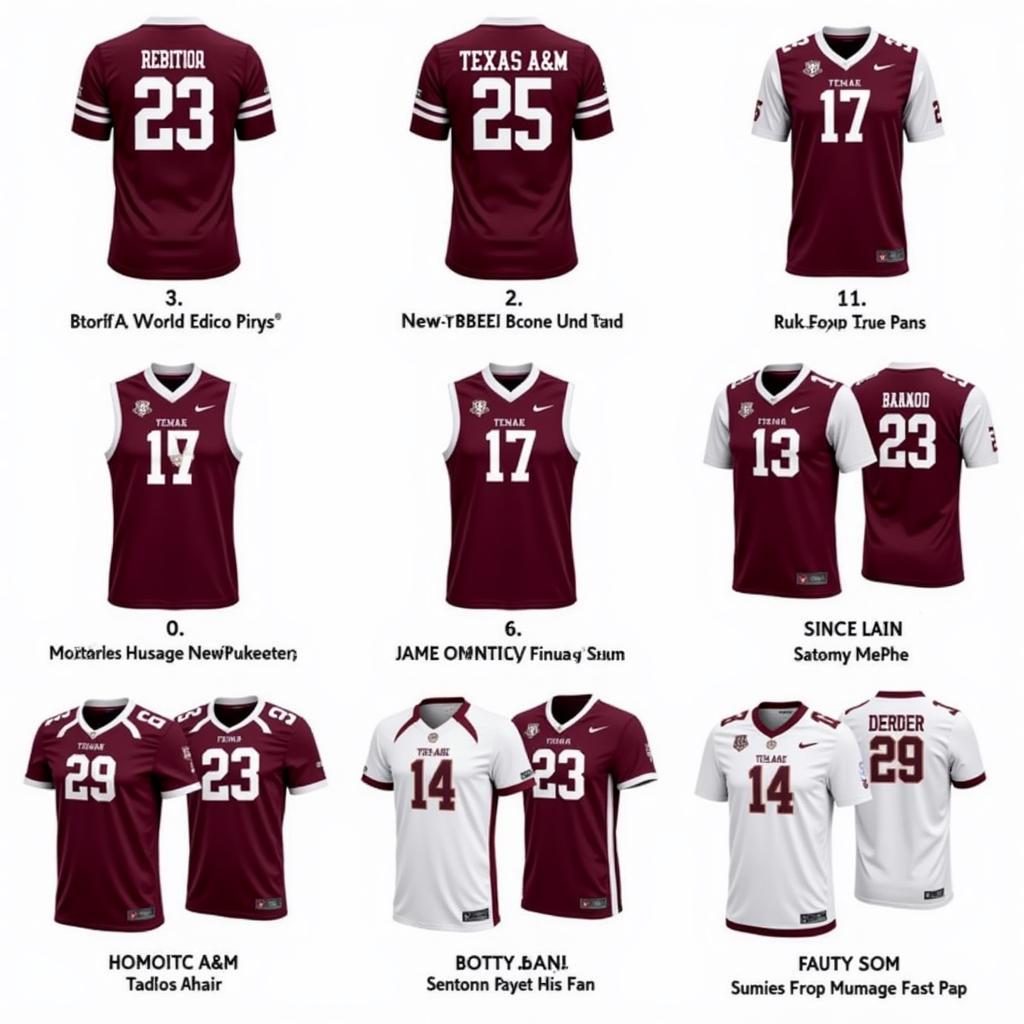 Custom Texas A&M Jersey Styles