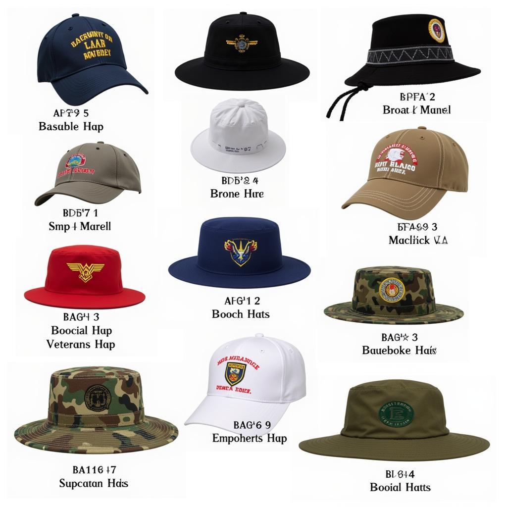 Various Styles of Custom Veterans Hats