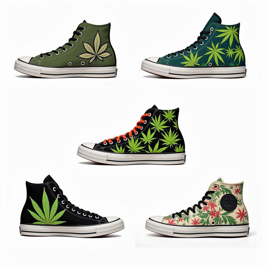 Custom Weed Shoes High-Tops Design Ideas