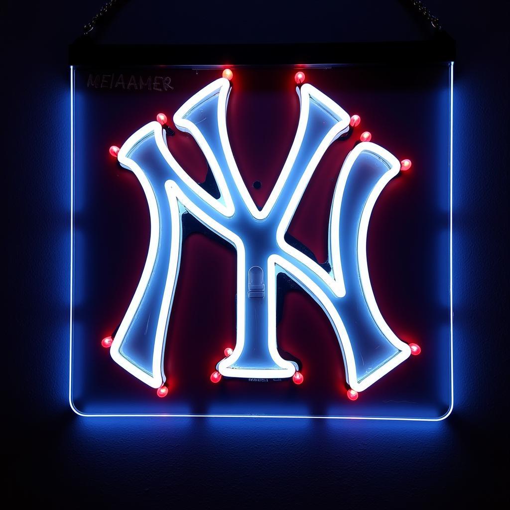 Personalized New York Yankees neon sign