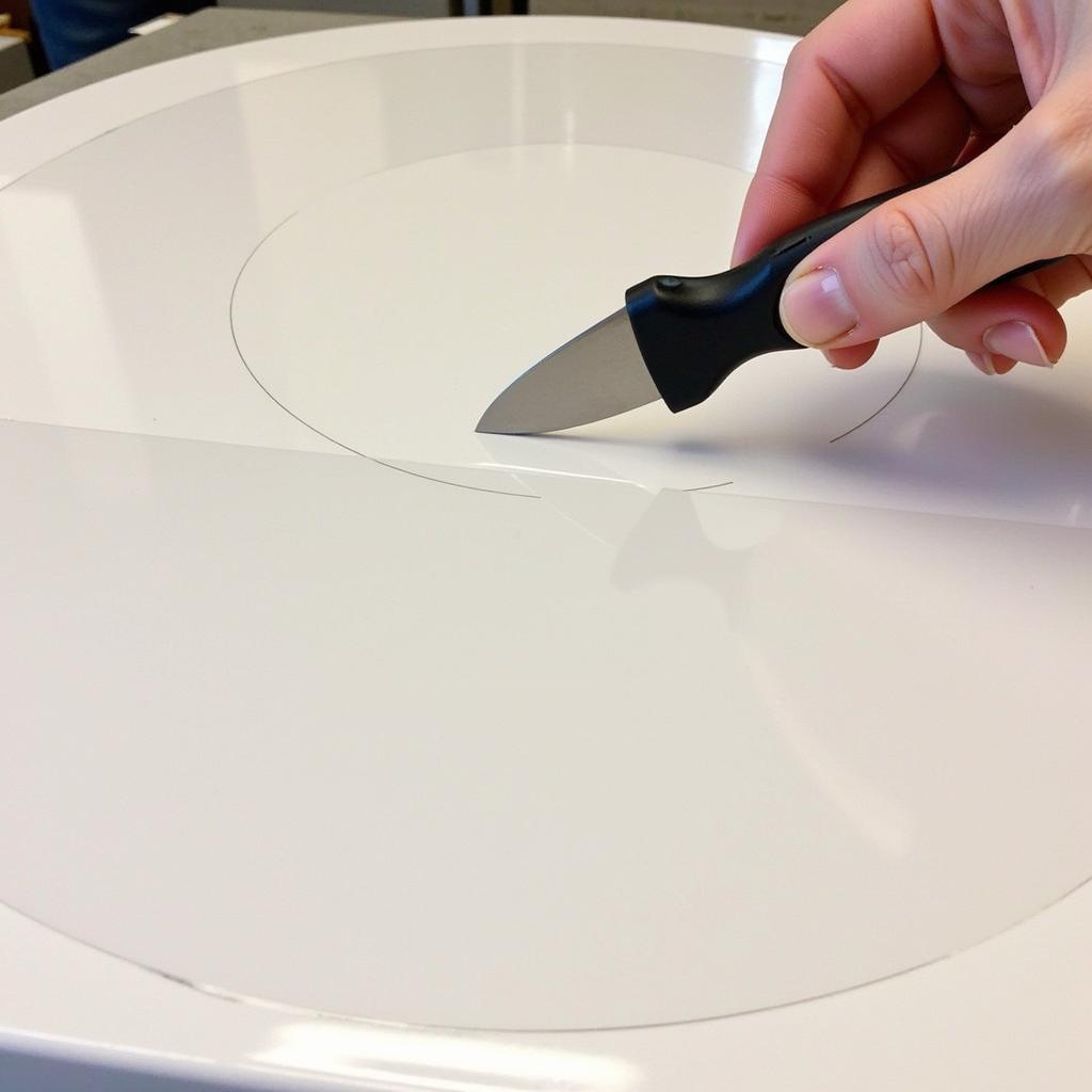 Cutting 30 Mil Clear Vinyl Sheet with a Utility Knife