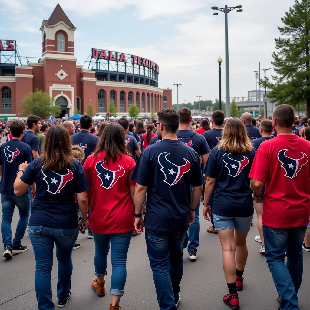 Dallas Texans Fans Wearing T-Shirts