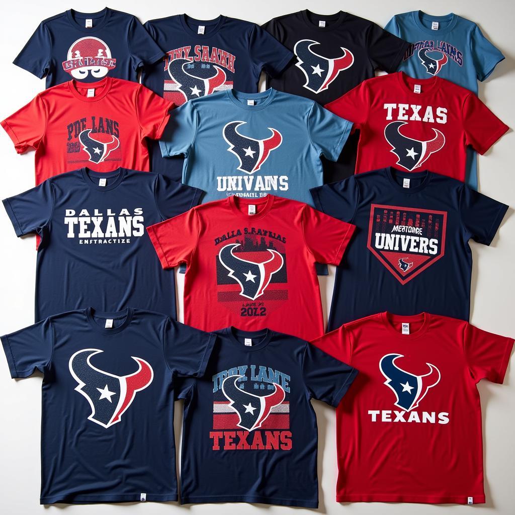 Variety of Dallas Texans T-Shirts