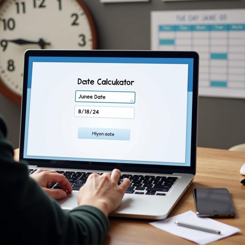 Using an Online Date Calculator to Determine Days Until 8/18/24