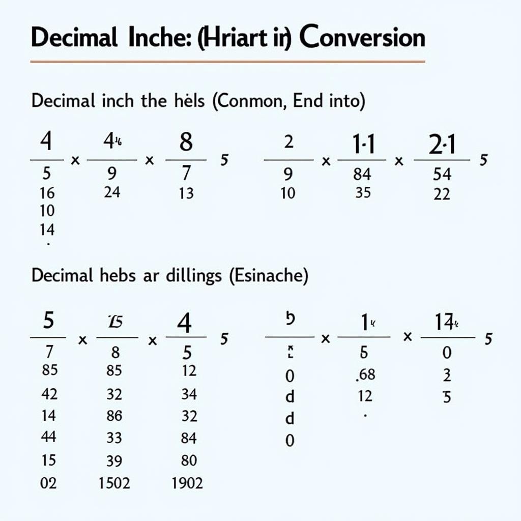 Decimal Inch Conversion Chart