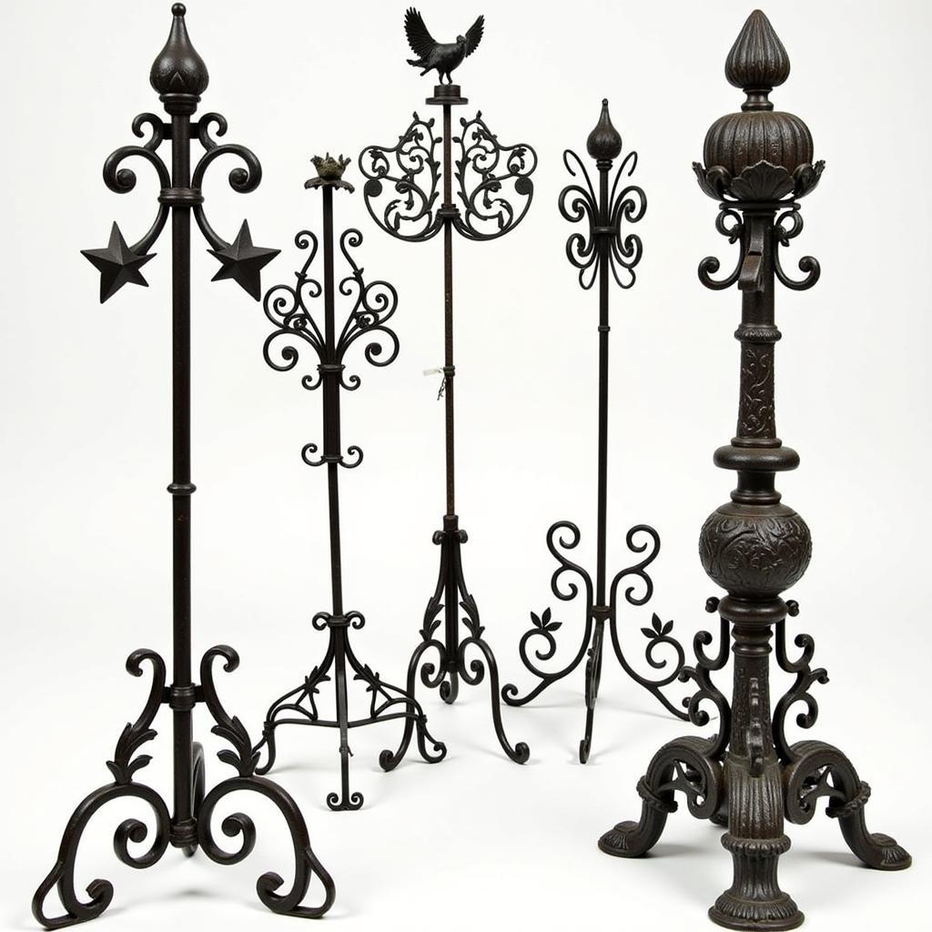 Ornate Metal Garden Flag Stands