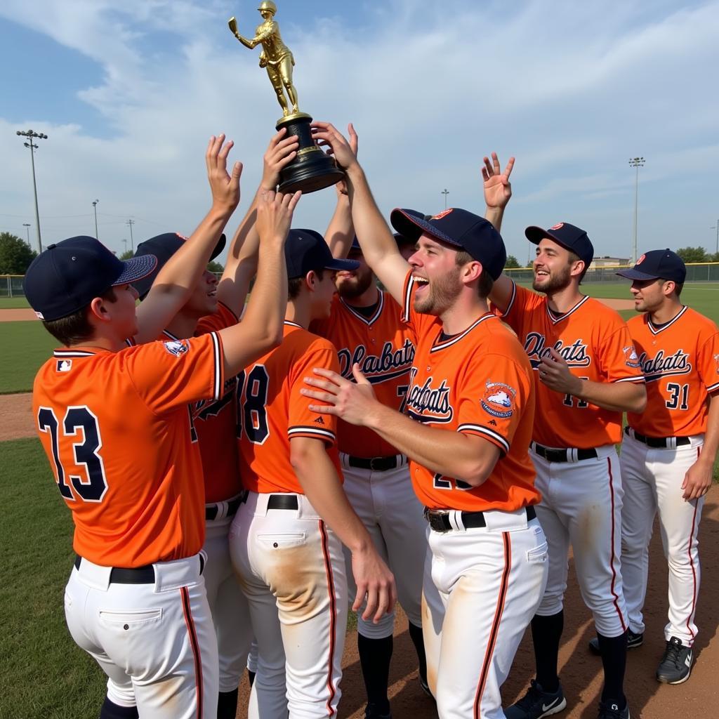 Dell Rapids Mudcats Celebrating Victory