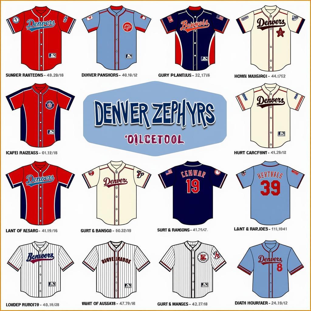 Denver Zephyrs Shirt Variations