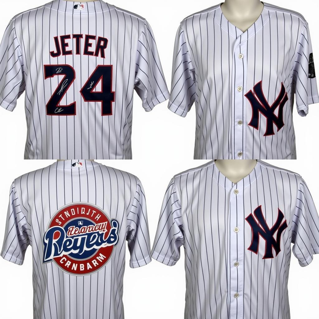 Derek Jeter Signed Jersey Close Up