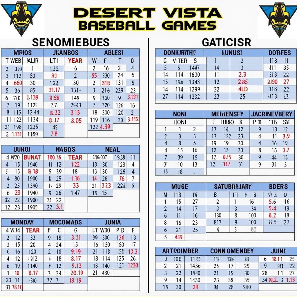 Desert Vista High School Baseball Regular Season Schedule