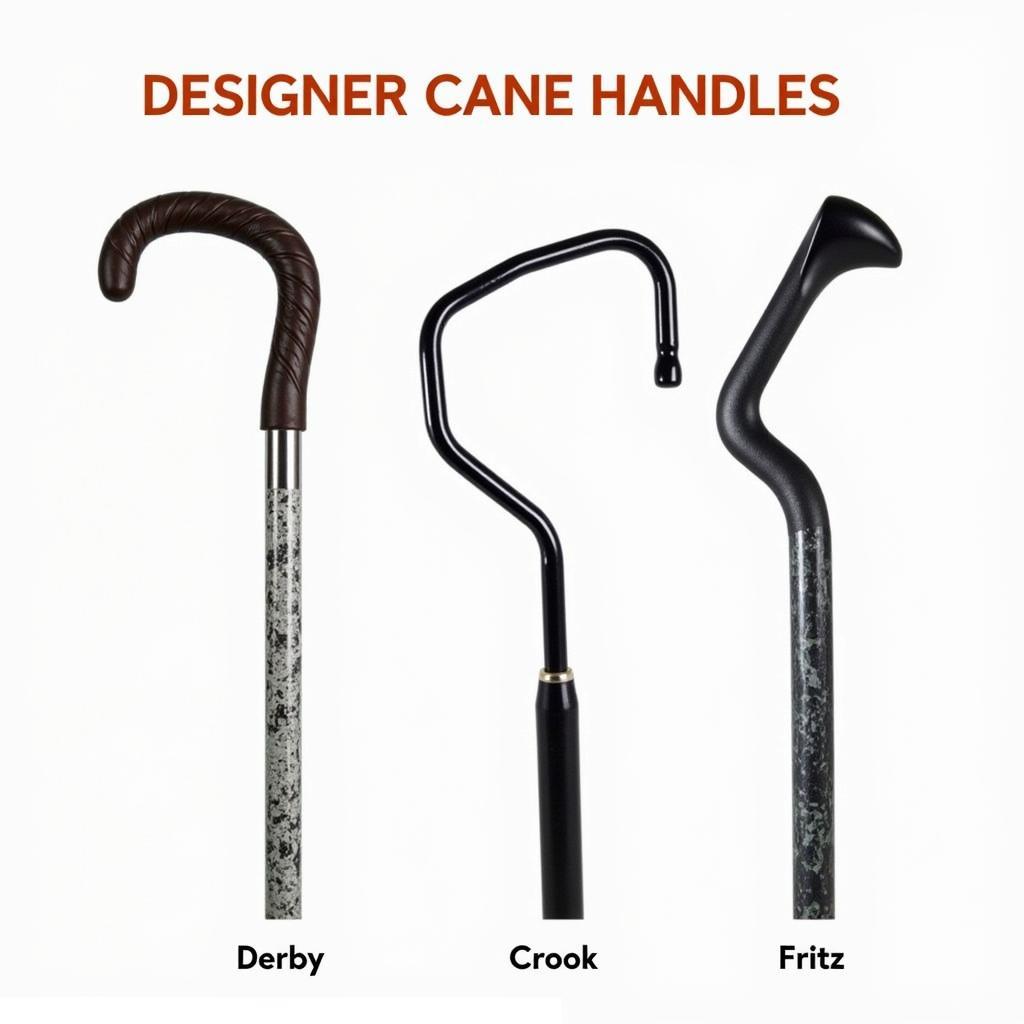 Designer Cane Handle Types: Derby, Crook, and Fritz