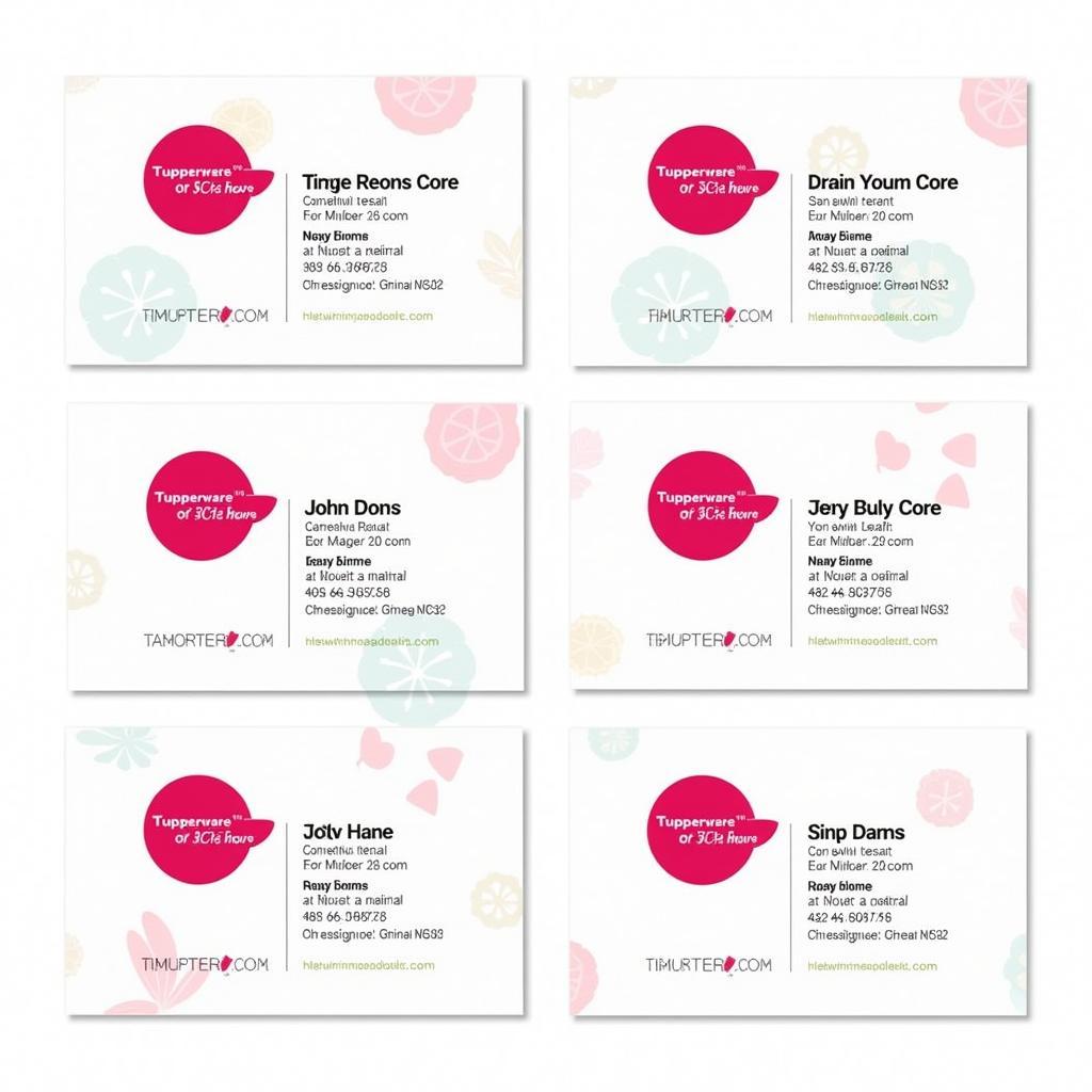 Tips for Designing Tupperware Business Cards