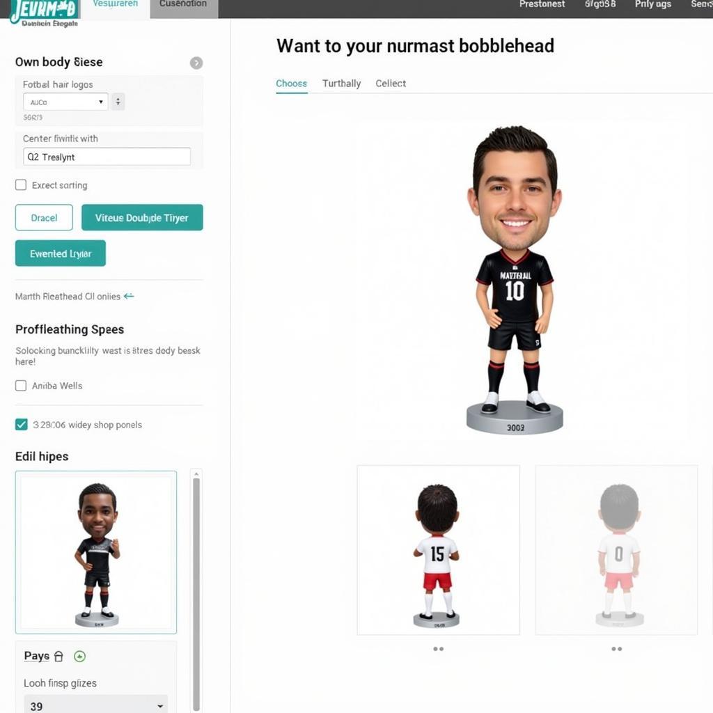 Designing Your Own Football Bobblehead Online