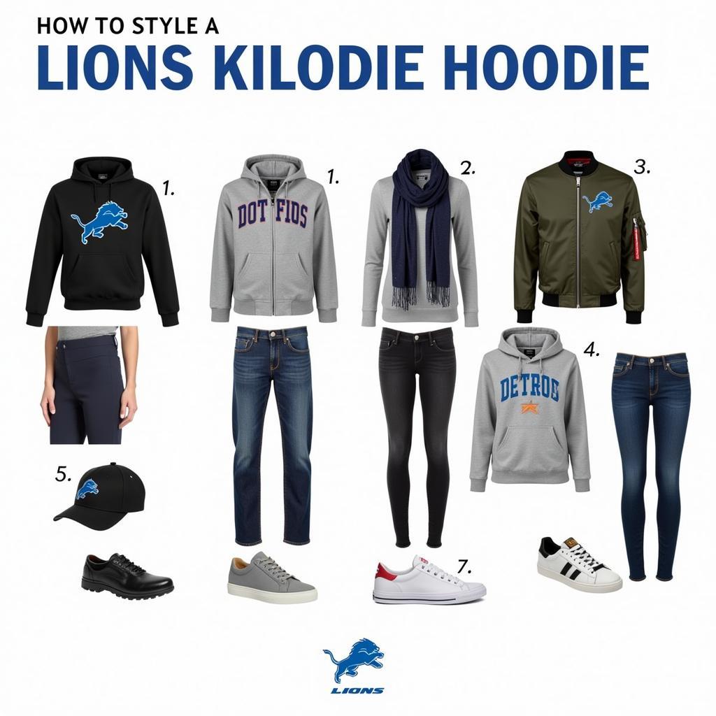 Detroit Lions Military Hoodie Outfit Ideas