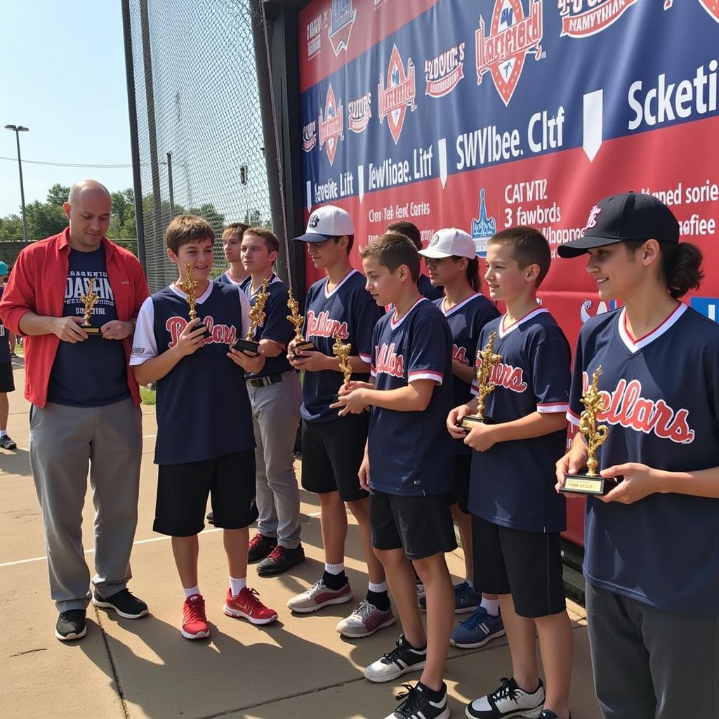 Award ceremony at the DFW World Series recognizing outstanding players