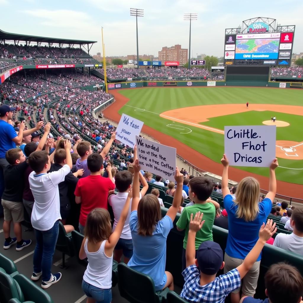 Families cheering on their young athletes at the DFW World Series