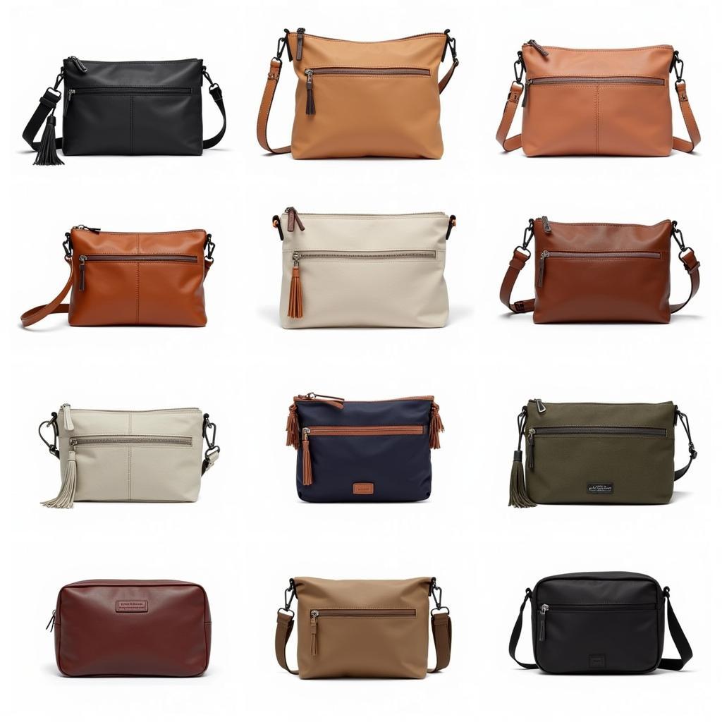 Various styles of 5x9 bags showcasing different materials and features.