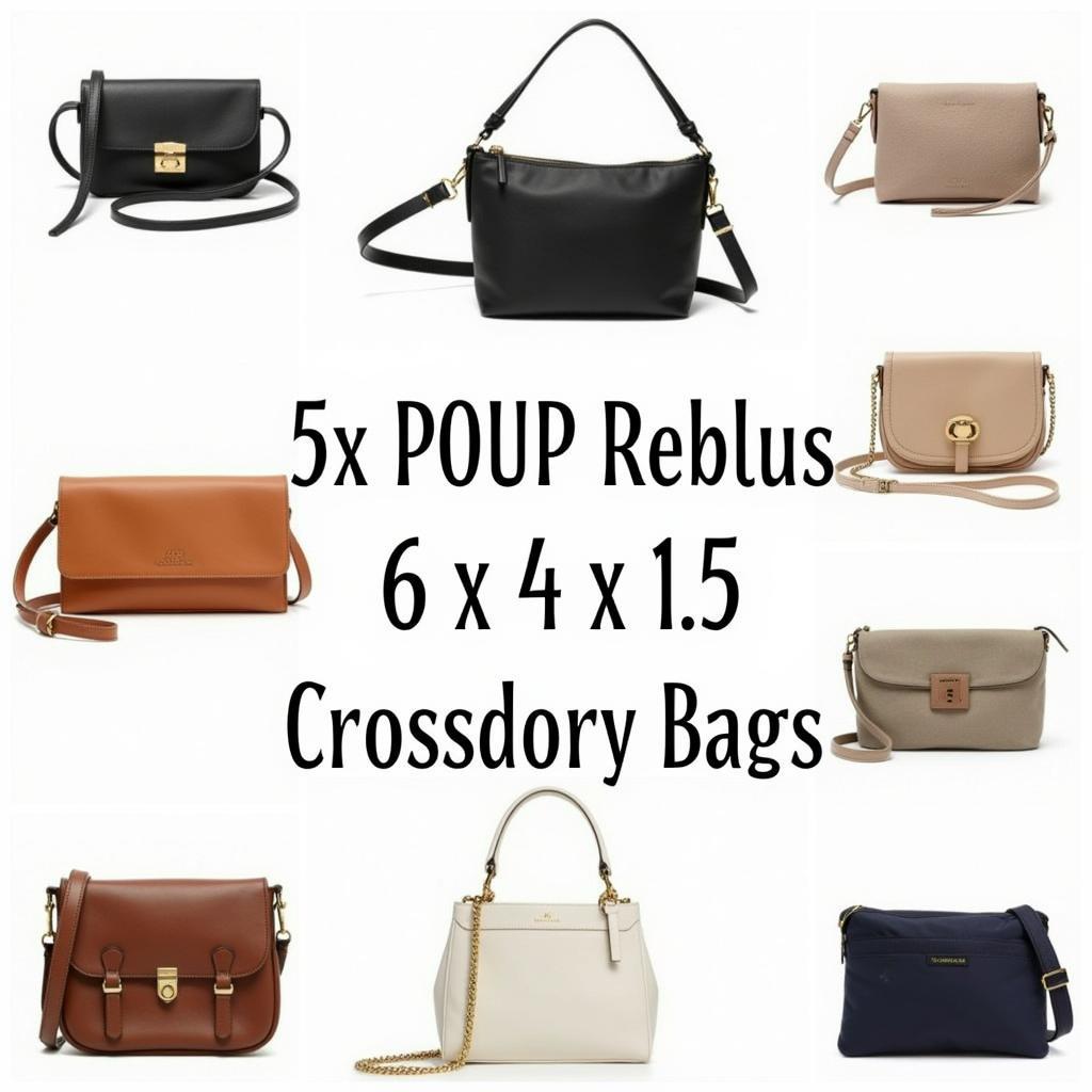 Various Styles of 6x4x1.5 Bags