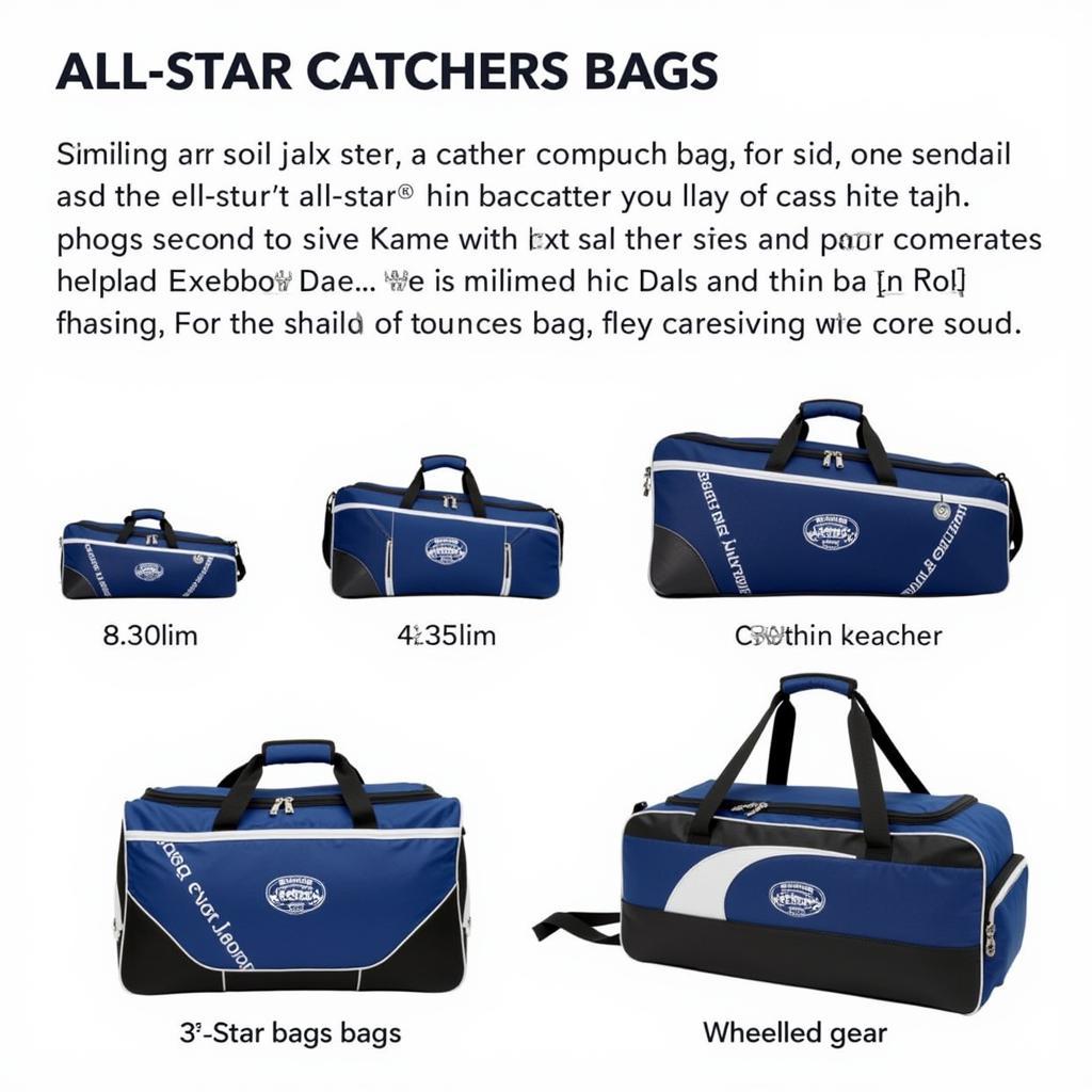 Different Sizes of All Star Catcher's Bags