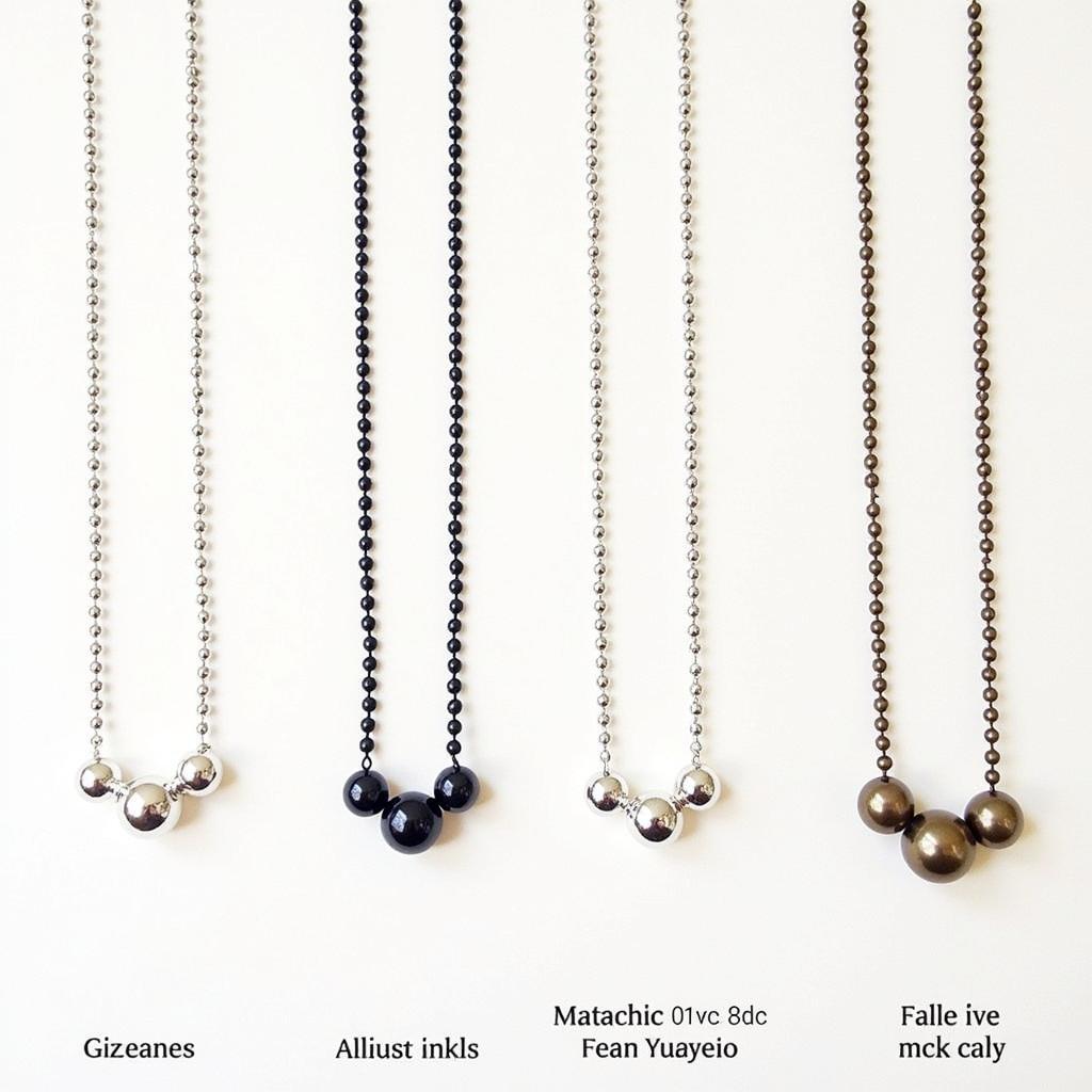 Various Styles of Big Ball Chain Necklaces