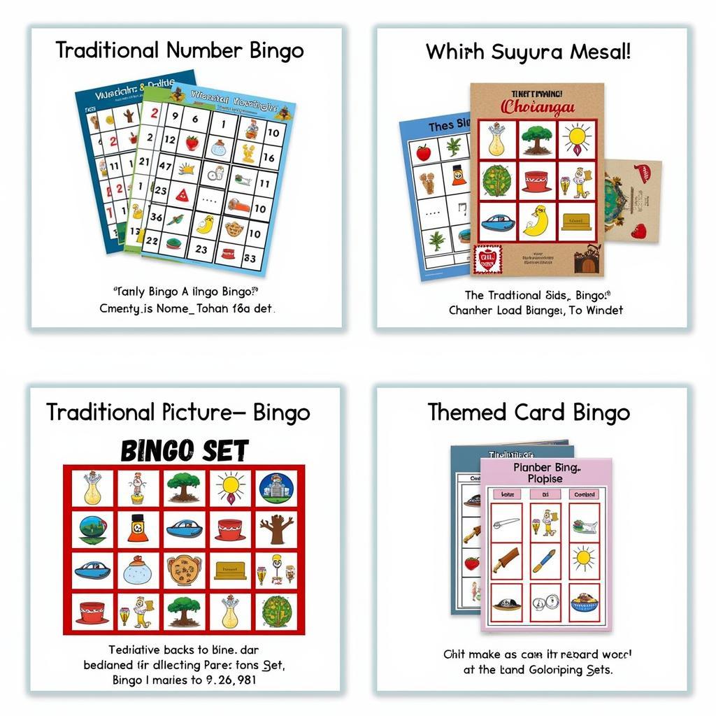 Variety of bingo slide card designs available.