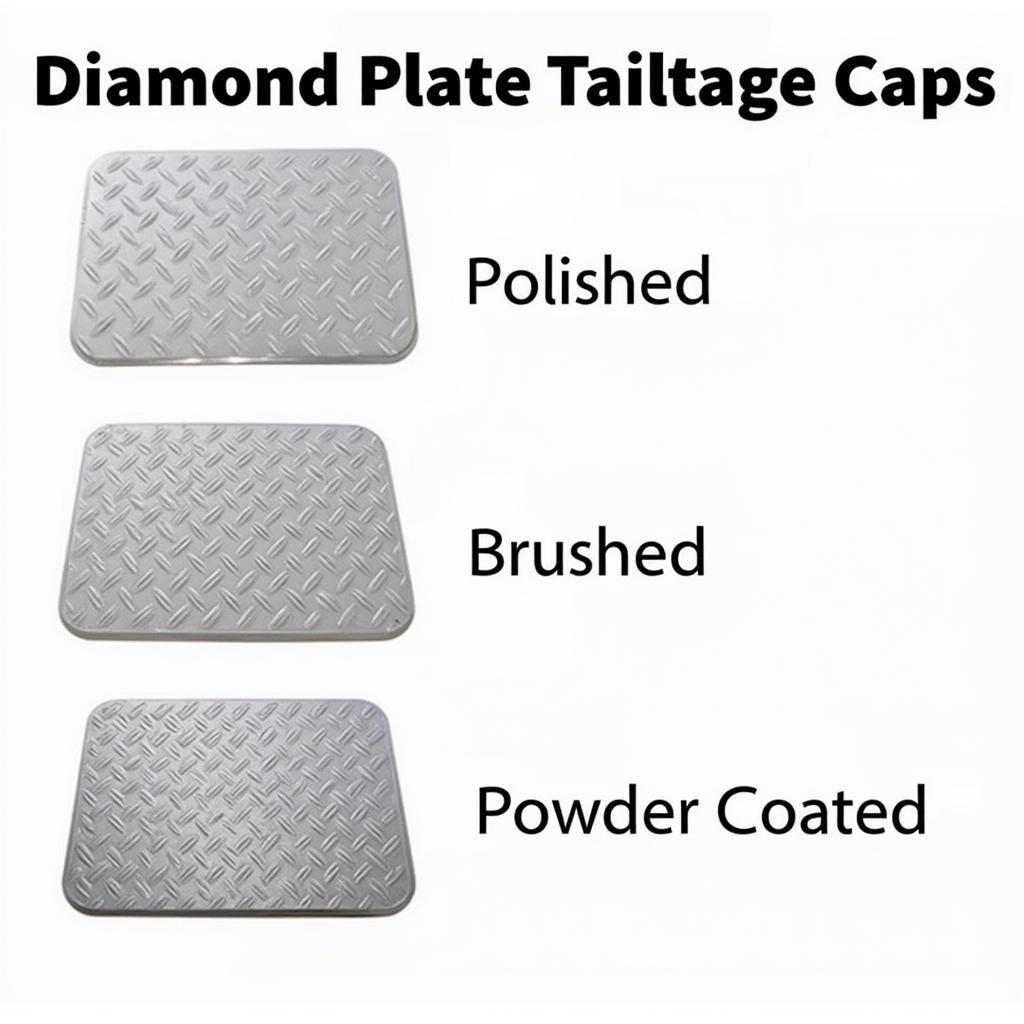 Diamond Plate Tailgate Caps in Various Finishes