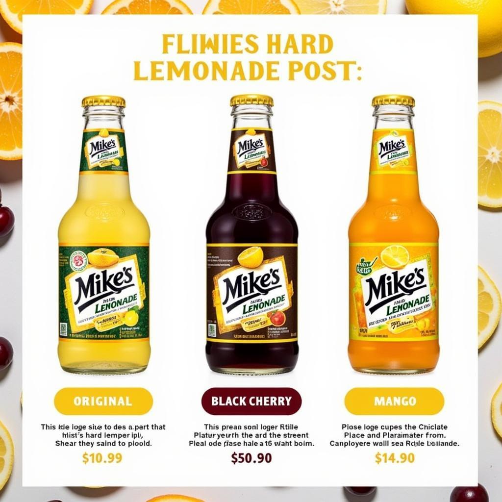 Different Flavors of Mike's Hard Lemonade and Their respective Pricing